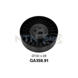 įtempiklio skriemulys, V formos rumbuotas diržas SNR GA358.91