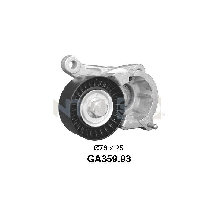 įtempiklio skriemulys, V formos rumbuotas diržas SNR GA359.93