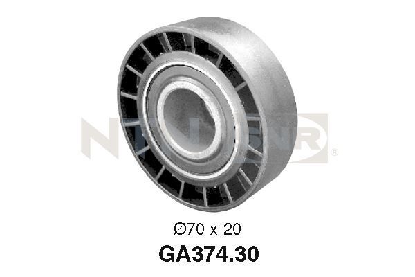 įtempiklio skriemulys, V formos rumbuotas diržas SNR GA374.30
