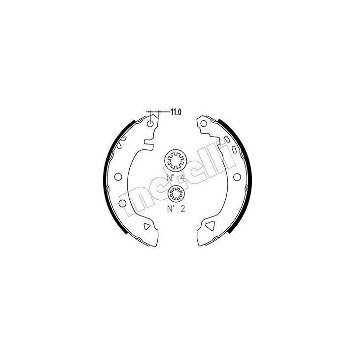 Stabdžių trinkelių komplektas METELLI 53-0002