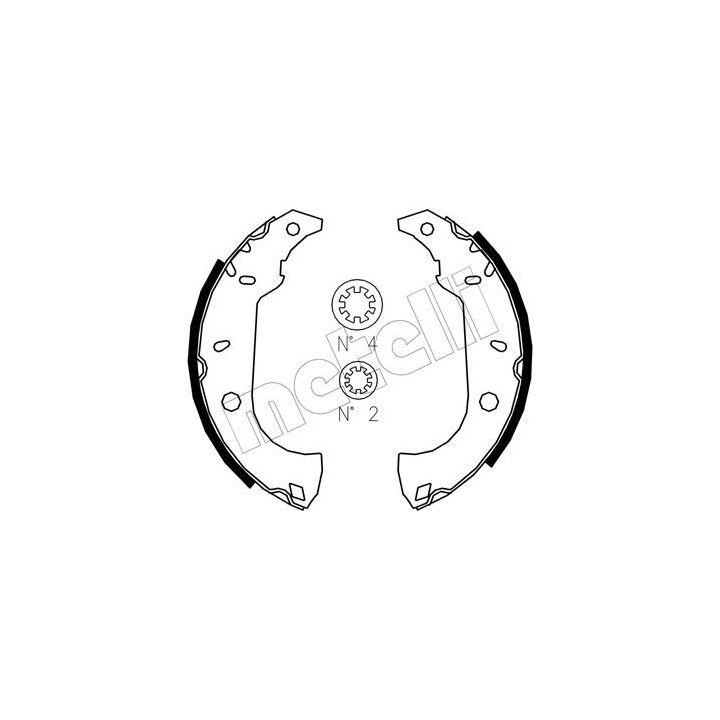 Stabdžių trinkelių komplektas METELLI 53-0067J