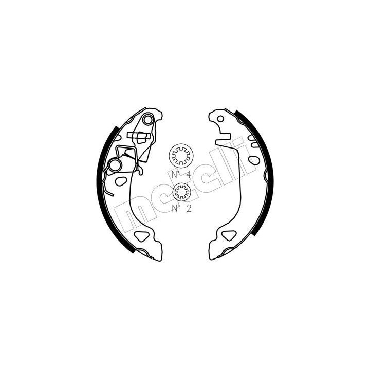 Stabdžių trinkelių komplektas METELLI 53-0070J