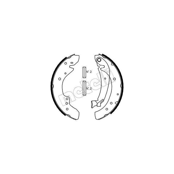 Stabdžių trinkelių komplektas METELLI 53-0072