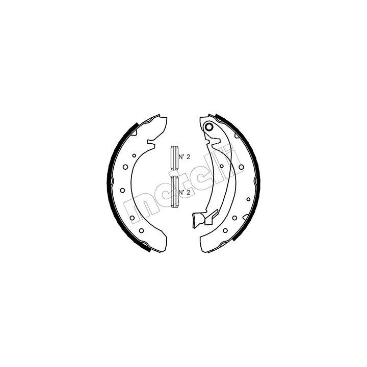 Stabdžių trinkelių komplektas METELLI 53-0073