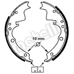 Stabdžių trinkelių komplektas METELLI 53-0109