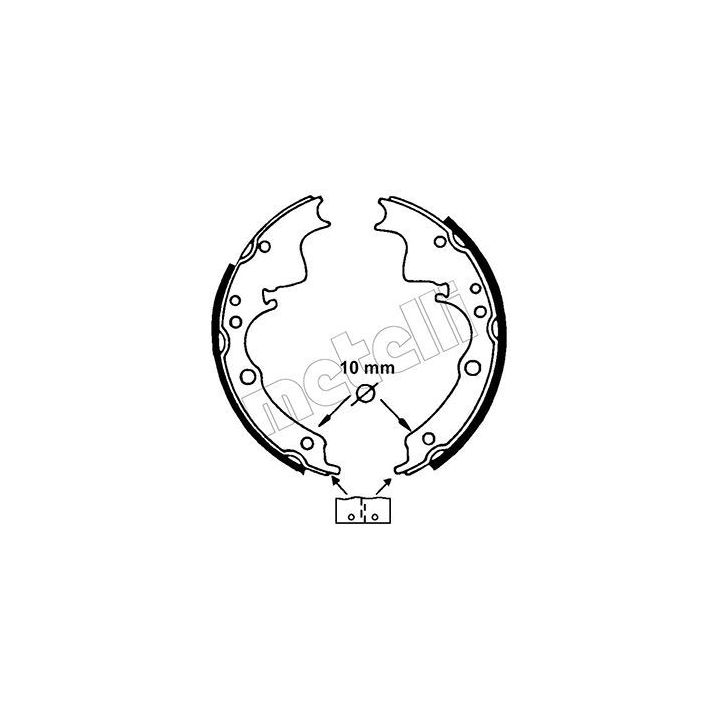 Stabdžių trinkelių komplektas METELLI 53-0109