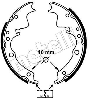Stabdžių trinkelių komplektas METELLI 53-0109