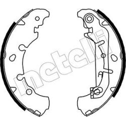 Stabdžių trinkelių komplektas METELLI 53-0136