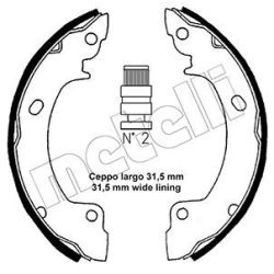 Stabdžių trinkelių komplektas METELLI 53-0165