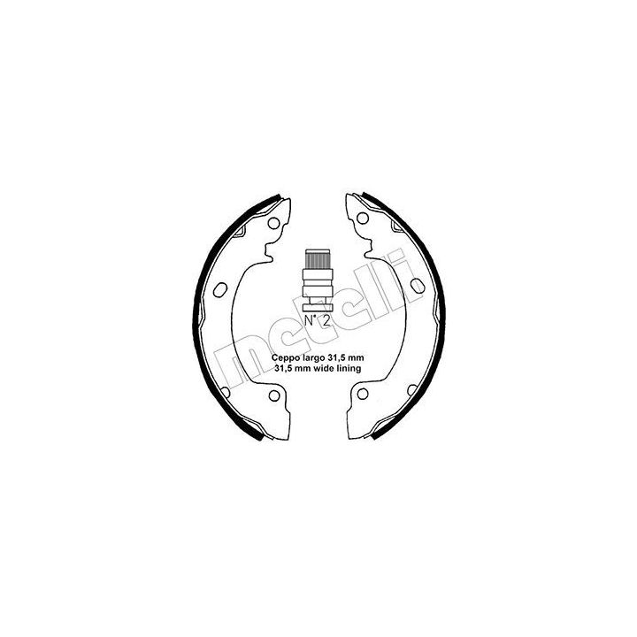 Stabdžių trinkelių komplektas METELLI 53-0165