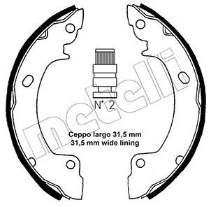 Stabdžių trinkelių komplektas METELLI 53-0165