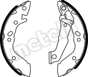 Stabdžių trinkelių komplektas METELLI 53-0167