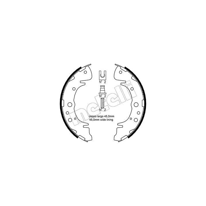 Stabdžių trinkelių komplektas METELLI 53-0172