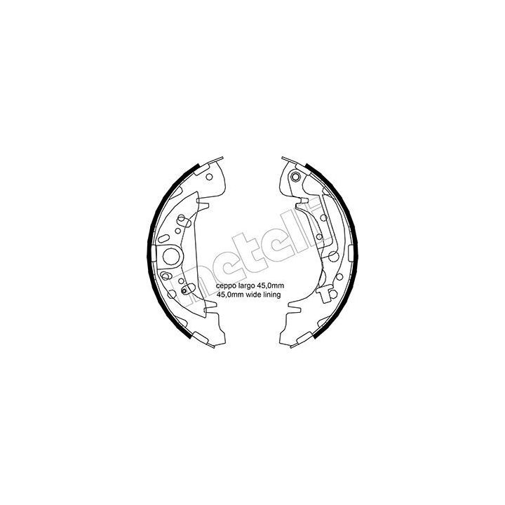 Stabdžių trinkelių komplektas METELLI 53-0172Y