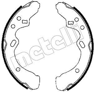 Stabdžių trinkelių komplektas METELLI 53-0204