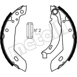 Stabdžių trinkelių komplektas METELLI 53-0344
