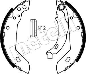 Stabdžių trinkelių komplektas METELLI 53-0344