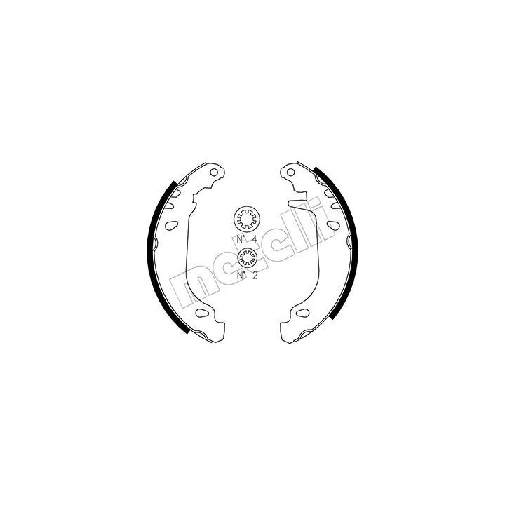 Stabdžių trinkelių komplektas METELLI 53-0345