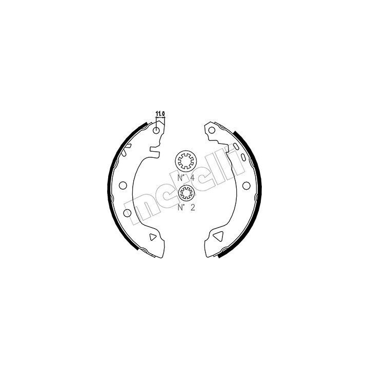 Stabdžių trinkelių komplektas METELLI 53-0346