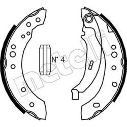 Stabdžių trinkelių komplektas METELLI 53-0513