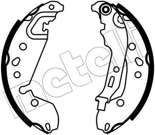 Stabdžių trinkelių komplektas METELLI 53-0667