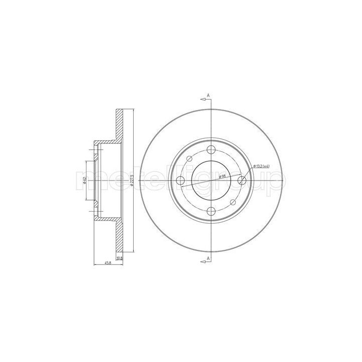 Stabdžių diskas METELLI 23-0014