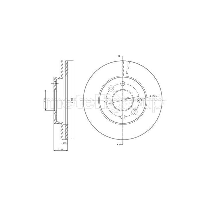 Stabdžių diskas METELLI 23-0110