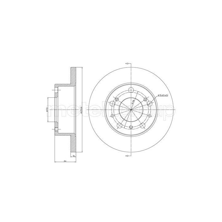 Stabdžių diskas METELLI 23-0134