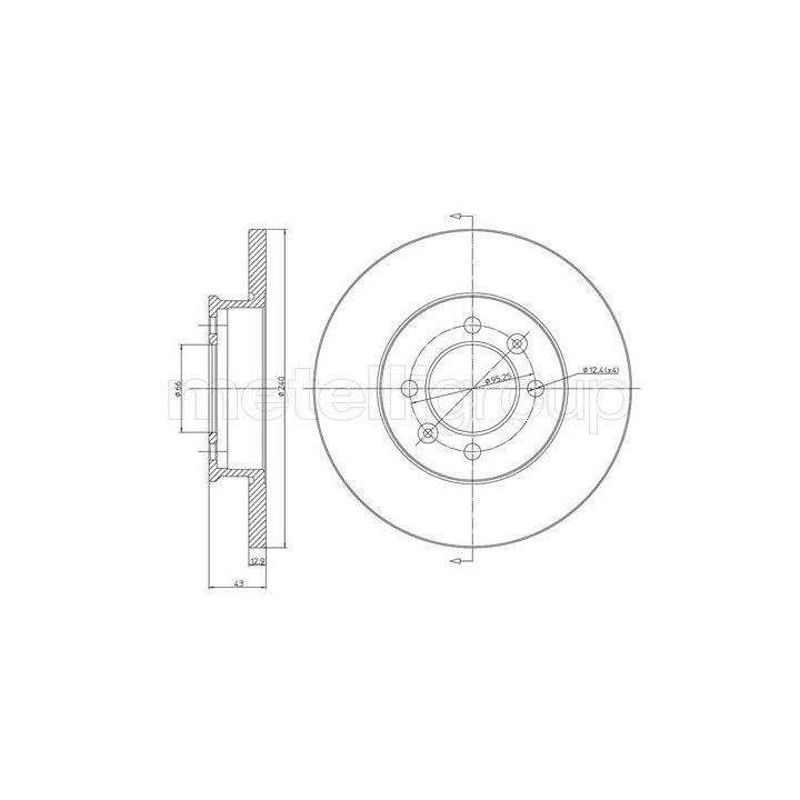 Stabdžių diskas METELLI 23-0136