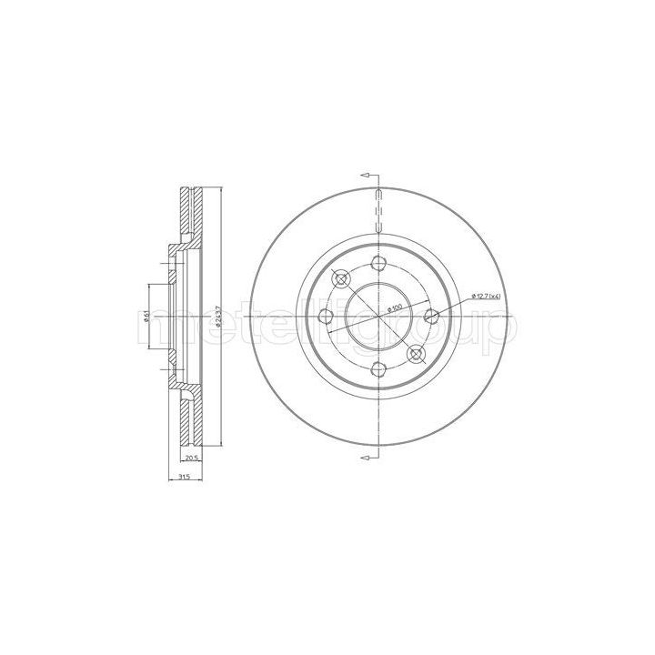 Stabdžių diskas METELLI 23-0151