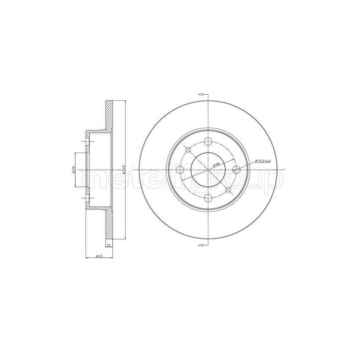 Stabdžių diskas METELLI 23-0156