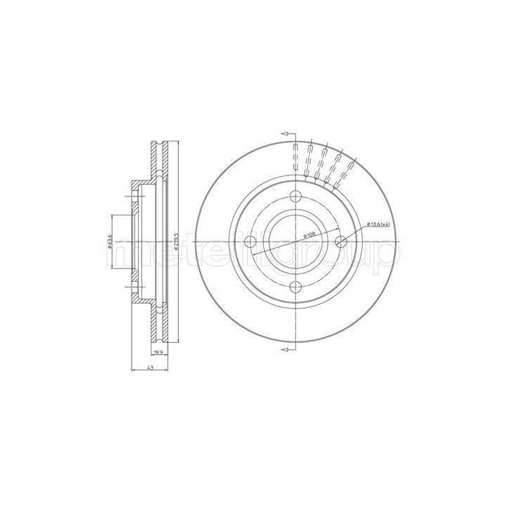 Stabdžių diskas METELLI 23-0169