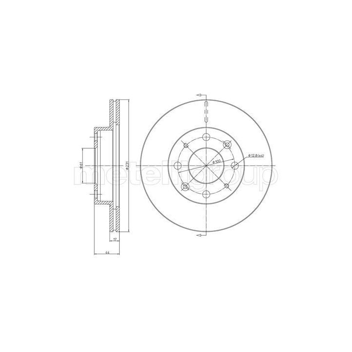 Stabdžių diskas METELLI 23-0176
