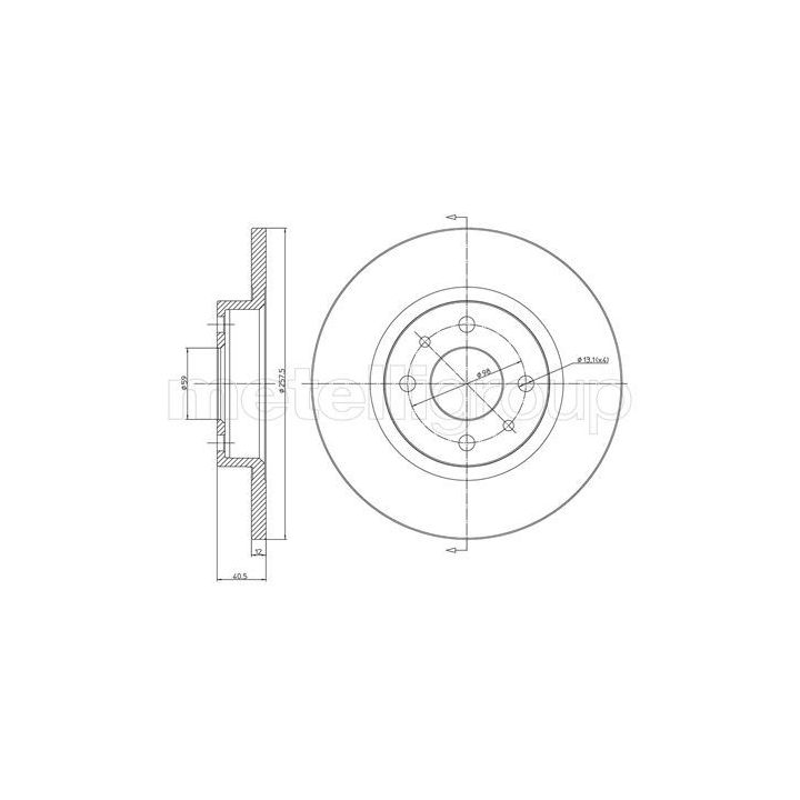 Stabdžių diskas METELLI 23-0179