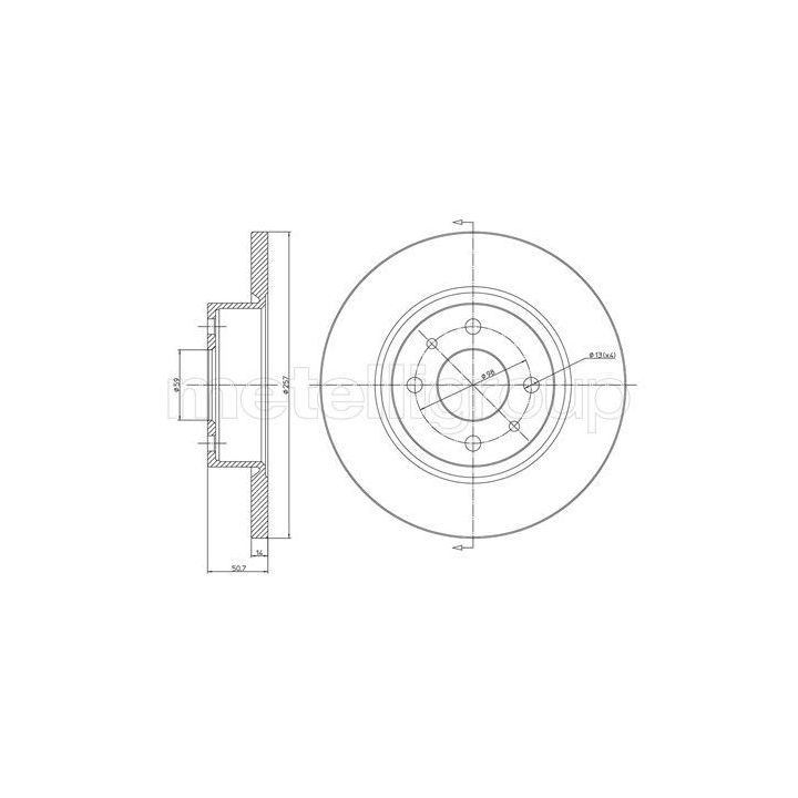 Stabdžių diskas METELLI 23-0192
