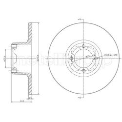 Stabdžių diskas METELLI 23-0220
