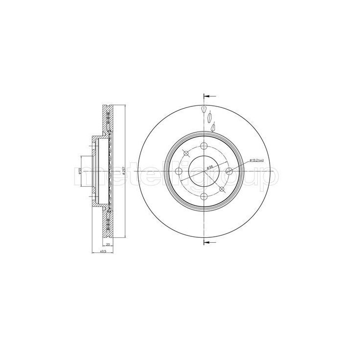 Stabdžių diskas METELLI 23-0231C
