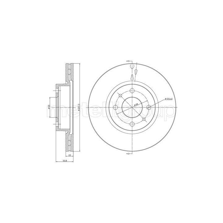 Stabdžių diskas METELLI 23-0240