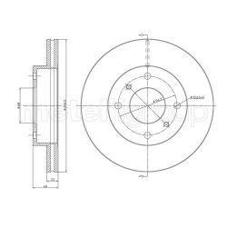 Stabdžių diskas METELLI 23-0249C