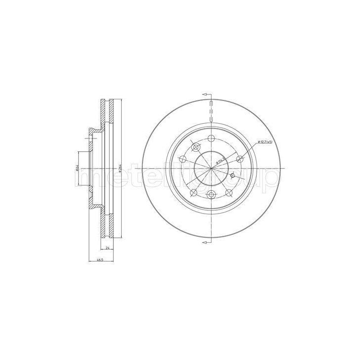Stabdžių diskas METELLI 23-0274