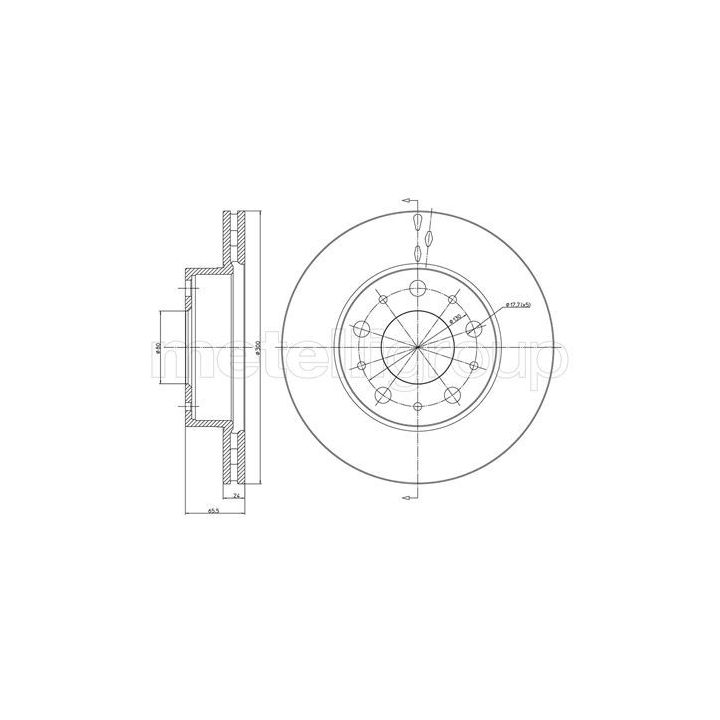 Stabdžių diskas METELLI 23-0341