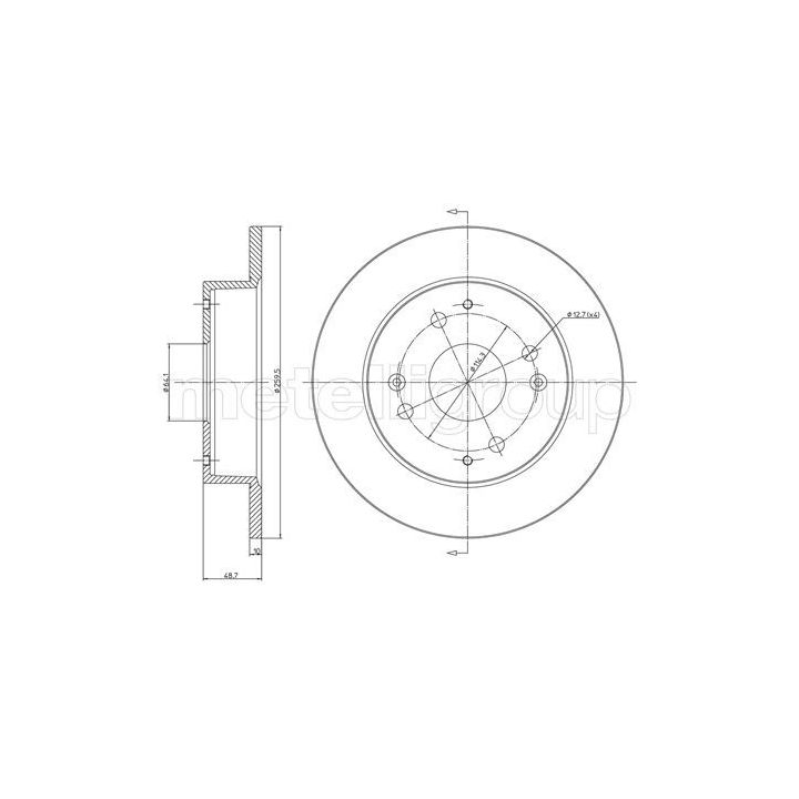 Stabdžių diskas METELLI 23-0361