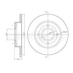 Stabdžių diskas METELLI 23-0377