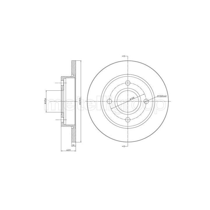 Stabdžių diskas METELLI 23-0377