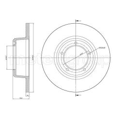 Stabdžių diskas METELLI 23-0422