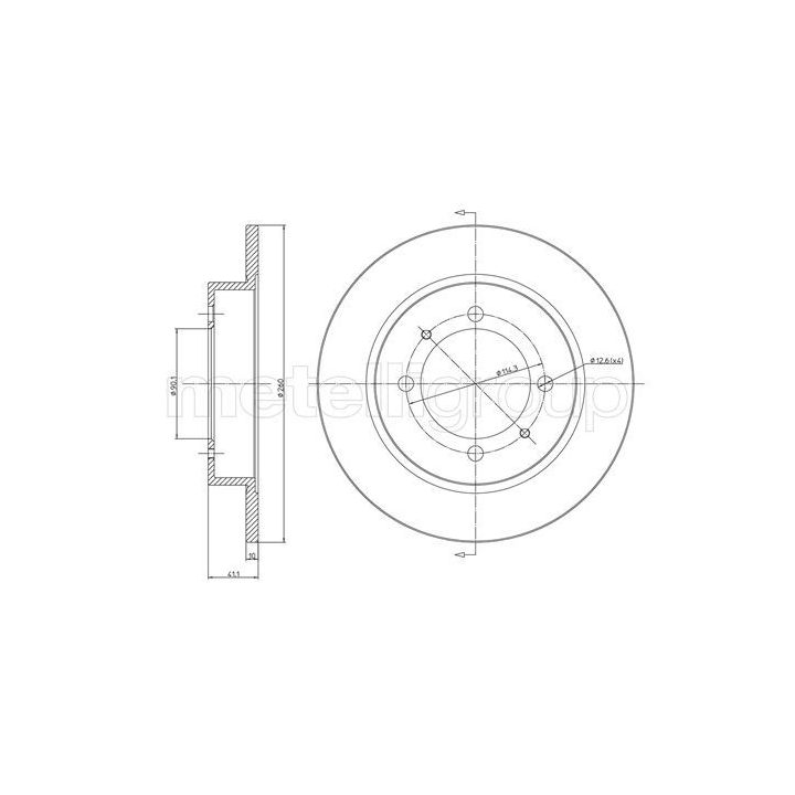 Stabdžių diskas METELLI 23-0434C