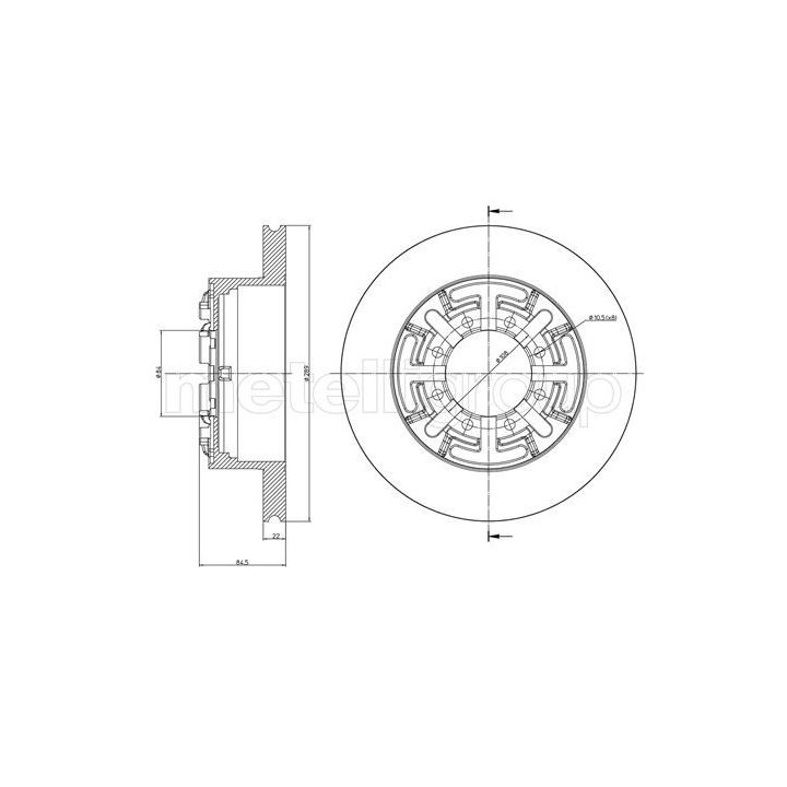 Stabdžių diskas METELLI 23-0477
