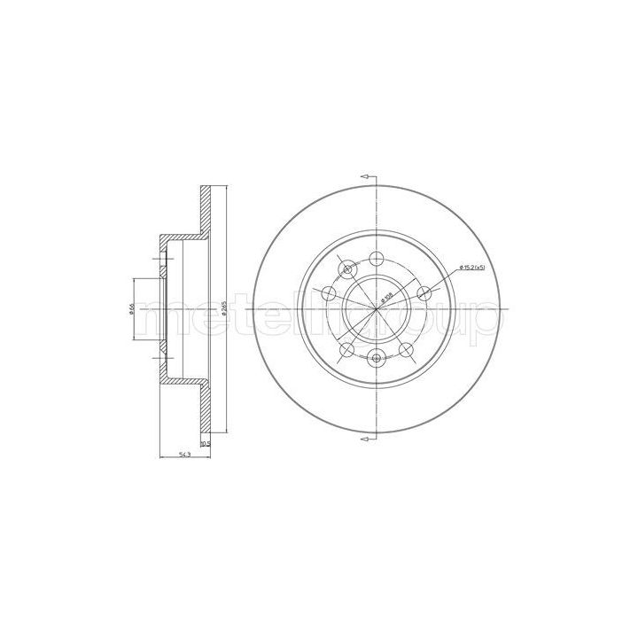 Stabdžių diskas METELLI 23-0482C