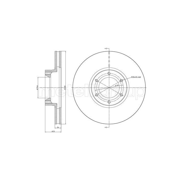 Stabdžių diskas METELLI 23-0499C