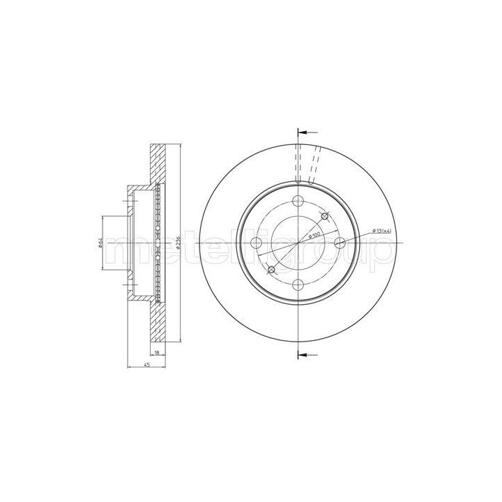 Stabdžių diskas METELLI 23-0505C